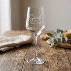 Personalised Wine Glass, Custom Engraved Wine Glass for Her, 30th Birthday Gift, Bridesmaid Proposal Glassware, Red or White Wine Goblet