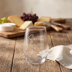 Personalised Engraved Wine Glass, Custom Name & Date, 30th Birthday Gift Stemless
