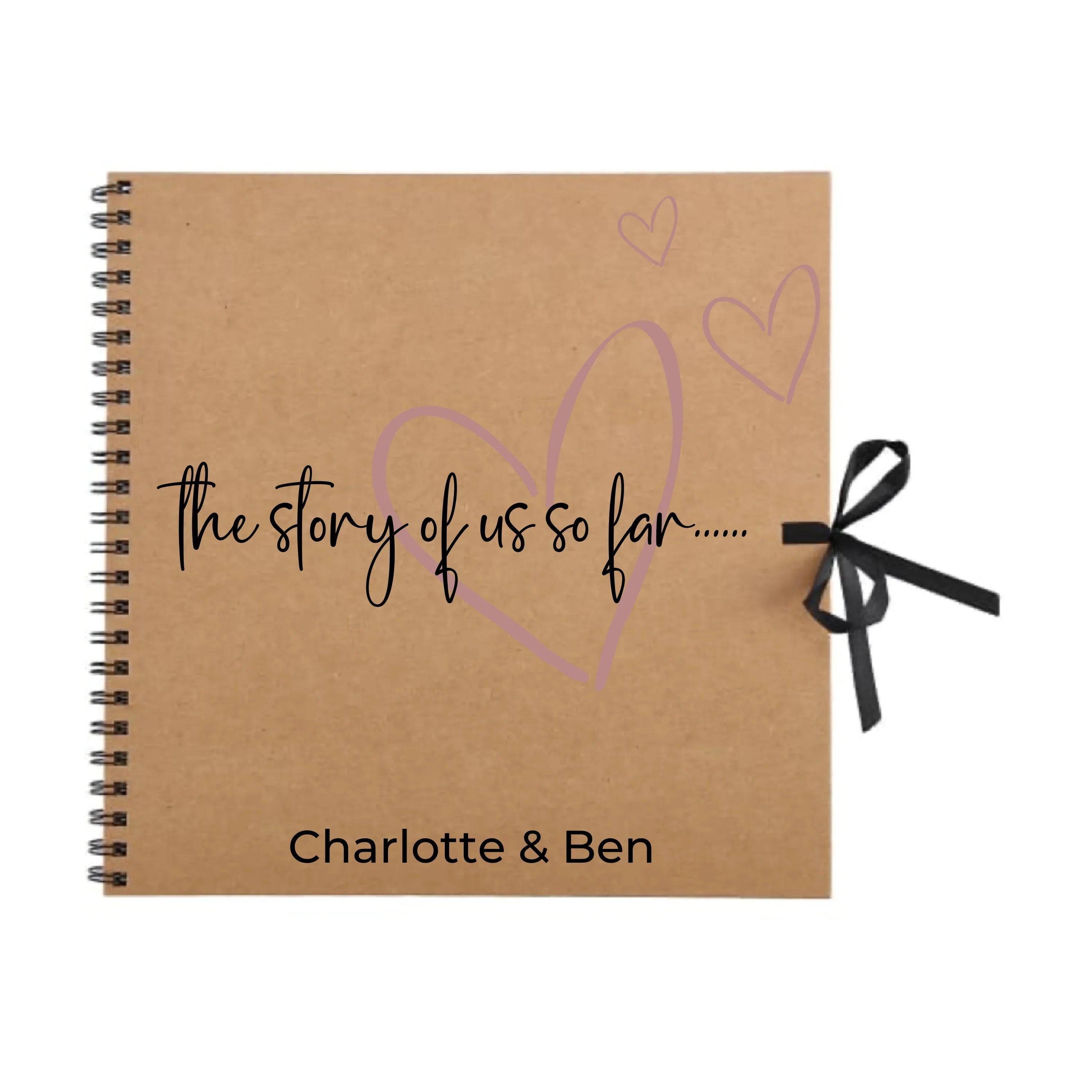 Large Personalised Love Story Scrapbook | 12x12 Grand Size - Make It Personal Gift Co