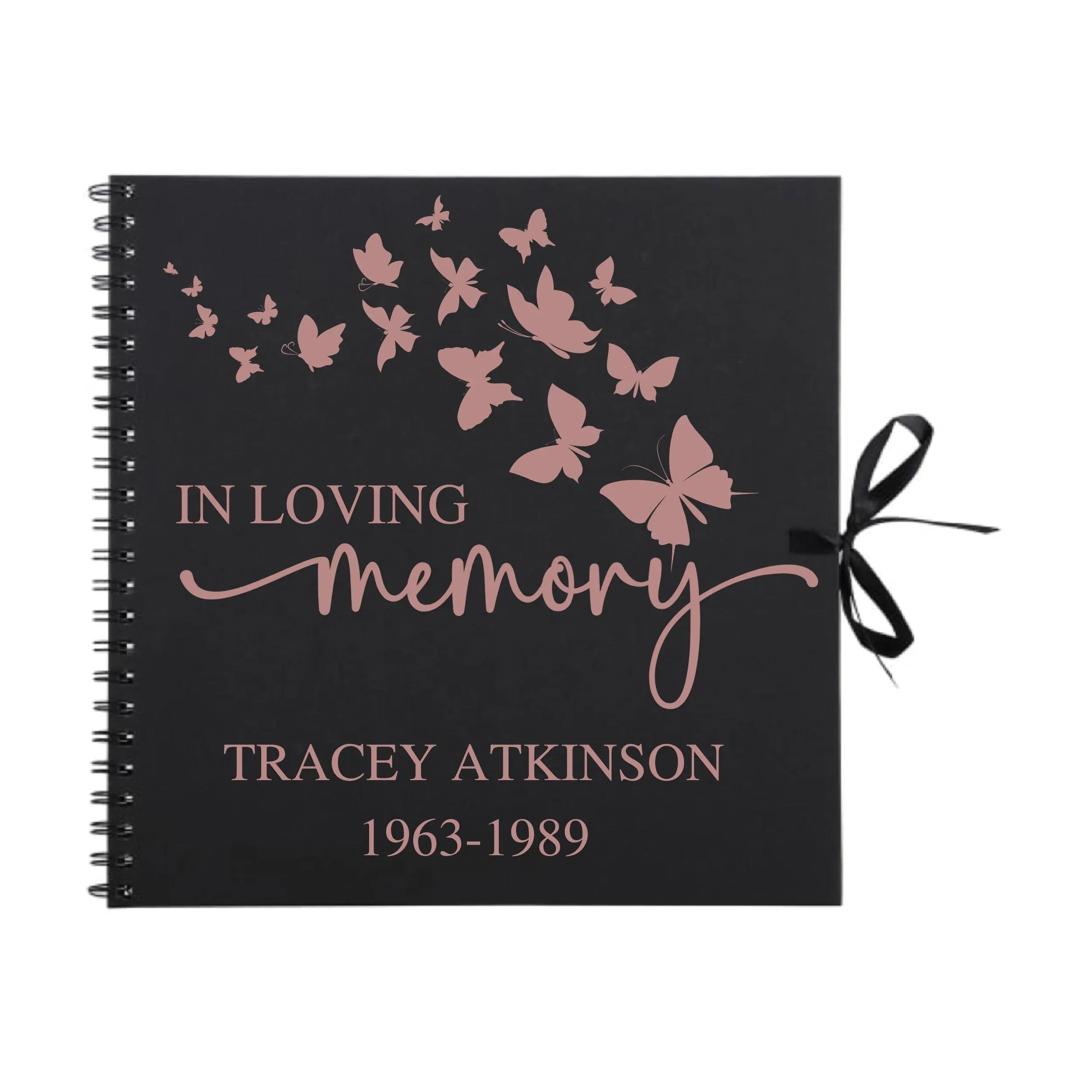 Large Personalised Memorial Guestbook | 12x12 Grand Size - Make It Personal Gift Co