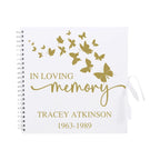Large Personalised Memorial Guestbook | 12x12 Grand Size - Make It Personal Gift Co