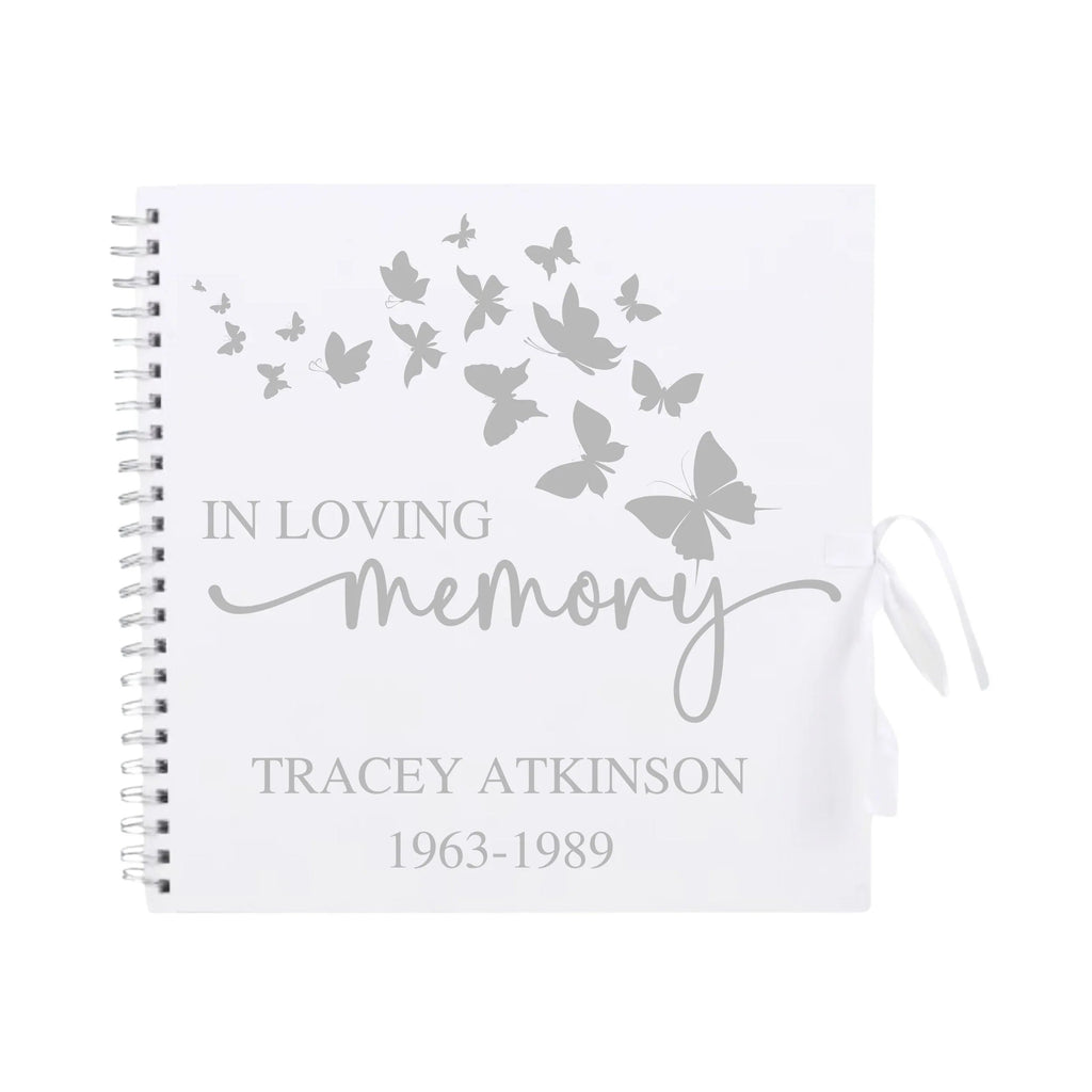 Large Personalised Memorial Guestbook | 12x12 Grand Size - Make It Personal Gift Co