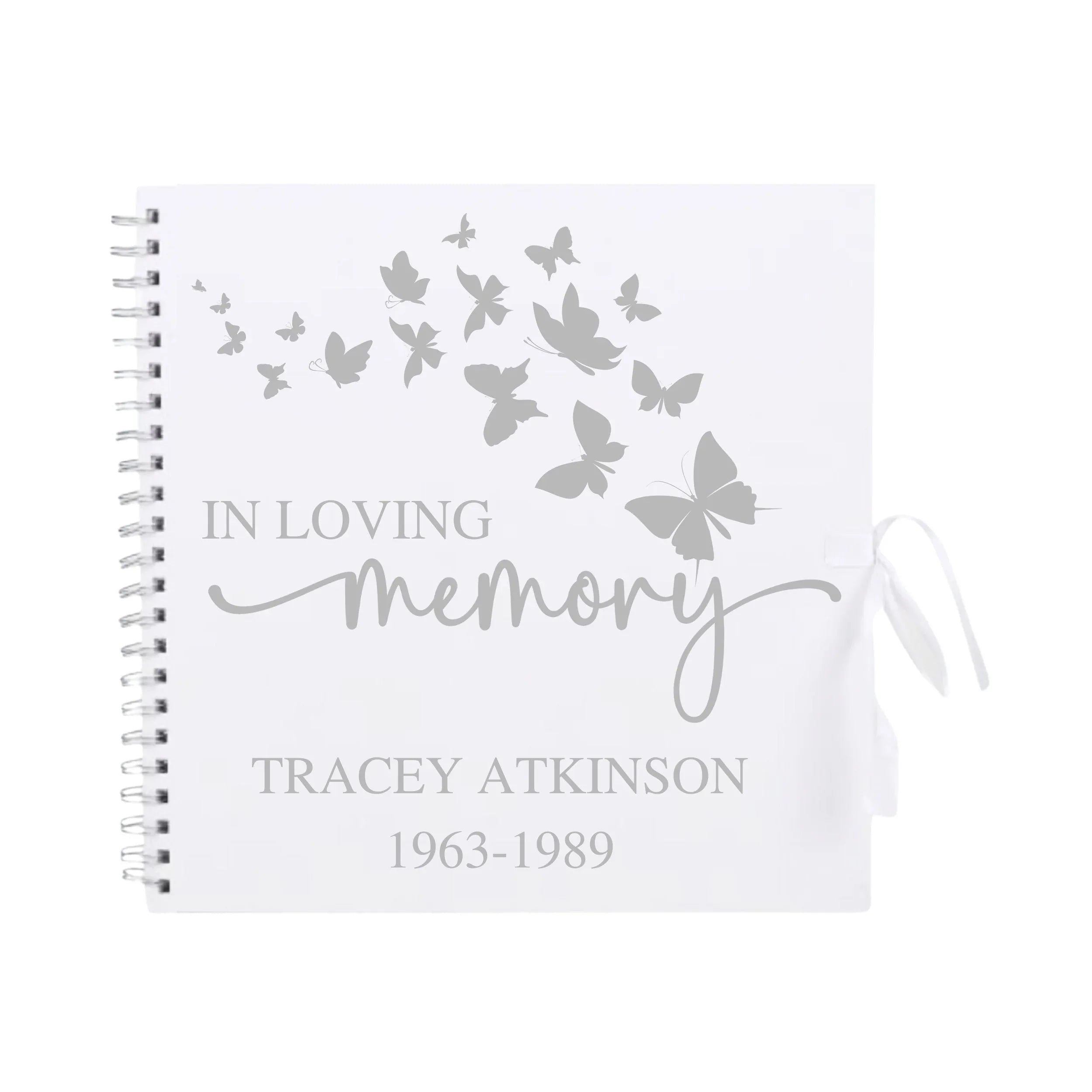 Large Personalised Memorial Guestbook | 12x12 Grand Size - Make It Personal Gift Co