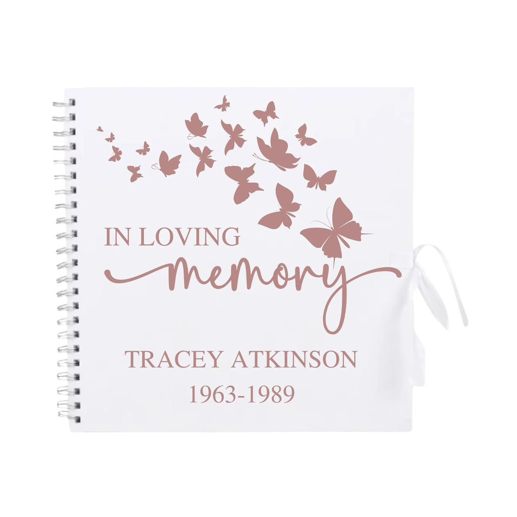 Large Personalised Memorial Guestbook | 12x12 Grand Size - Make It Personal Gift Co