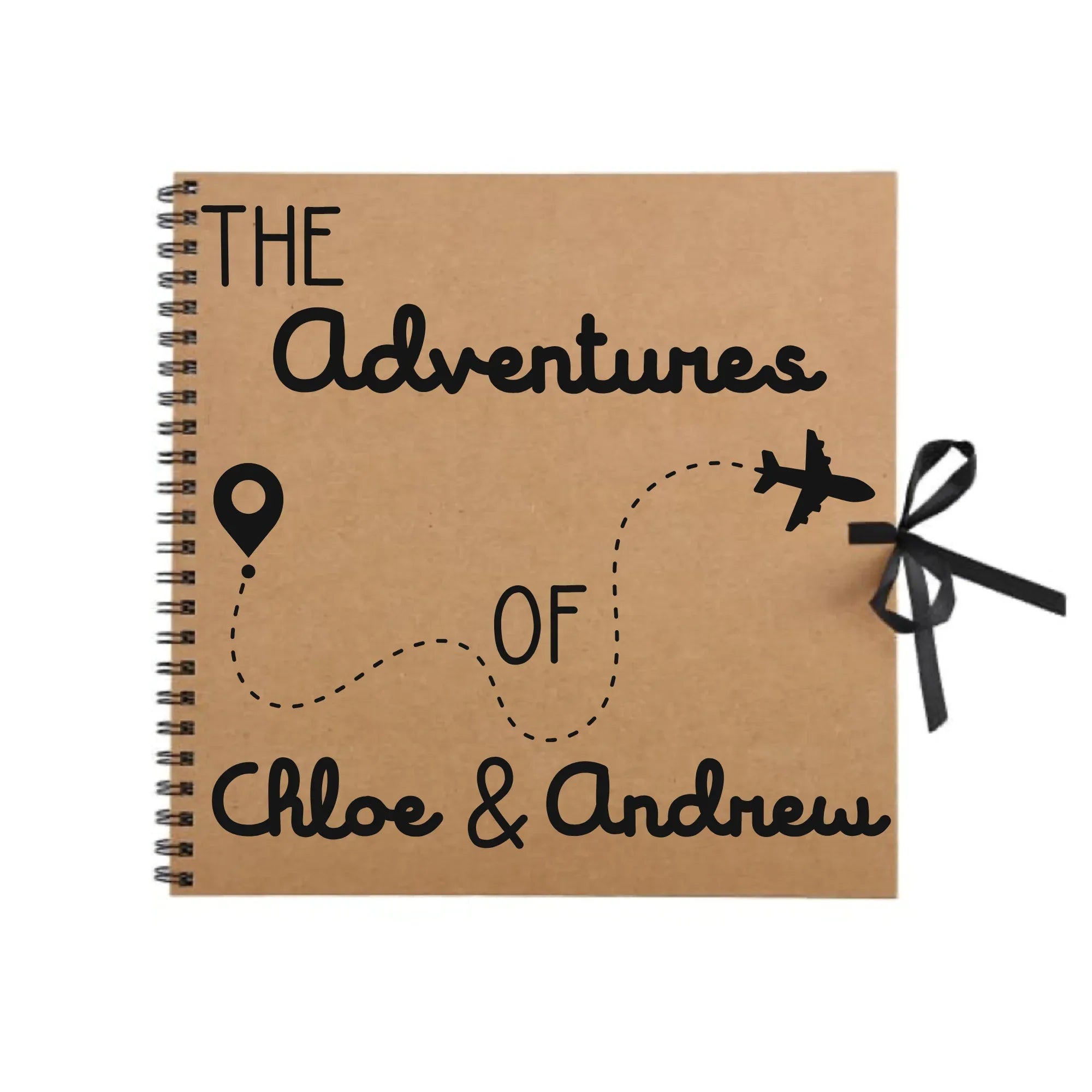 Large Personalised Travel Scrapbook | 12x12 Grand Size - Make It Personal Gift Co