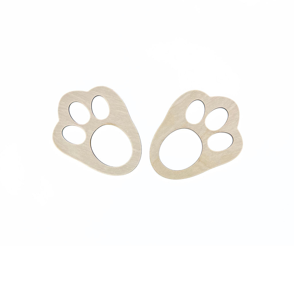 Easter Bunny footprint stencil for kids by Make It Personal Gift Co, featuring a playful bunny paw print design.