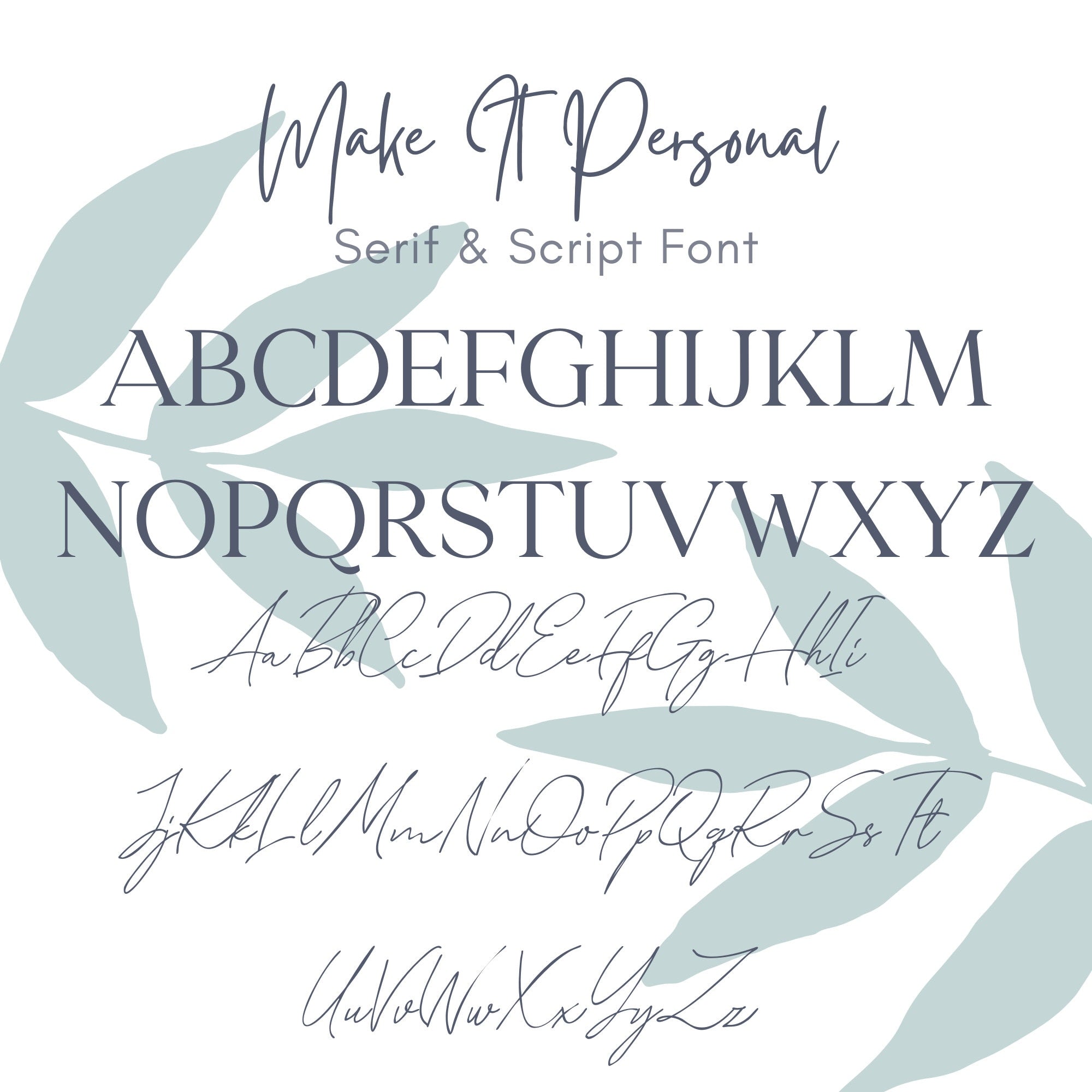 Personalised 475ml stemless wine glass with soft serif and script font from Make It Personal Gift Co, showing elegant design and clear glass.