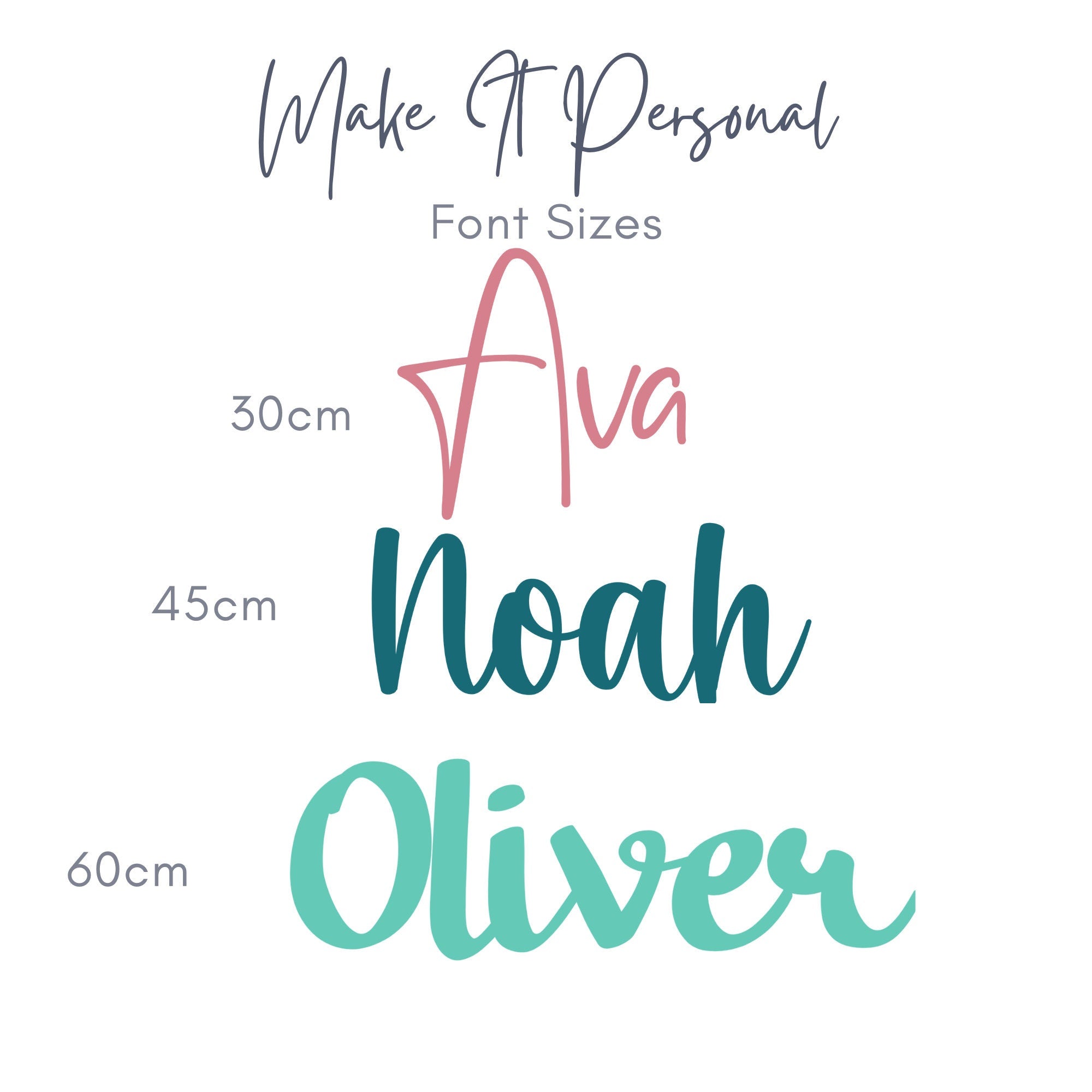 Personalised acrylic kids' name sign with colorful lettering, crafted by Make It Personal Gift Co, for bedroom decor or room decor.