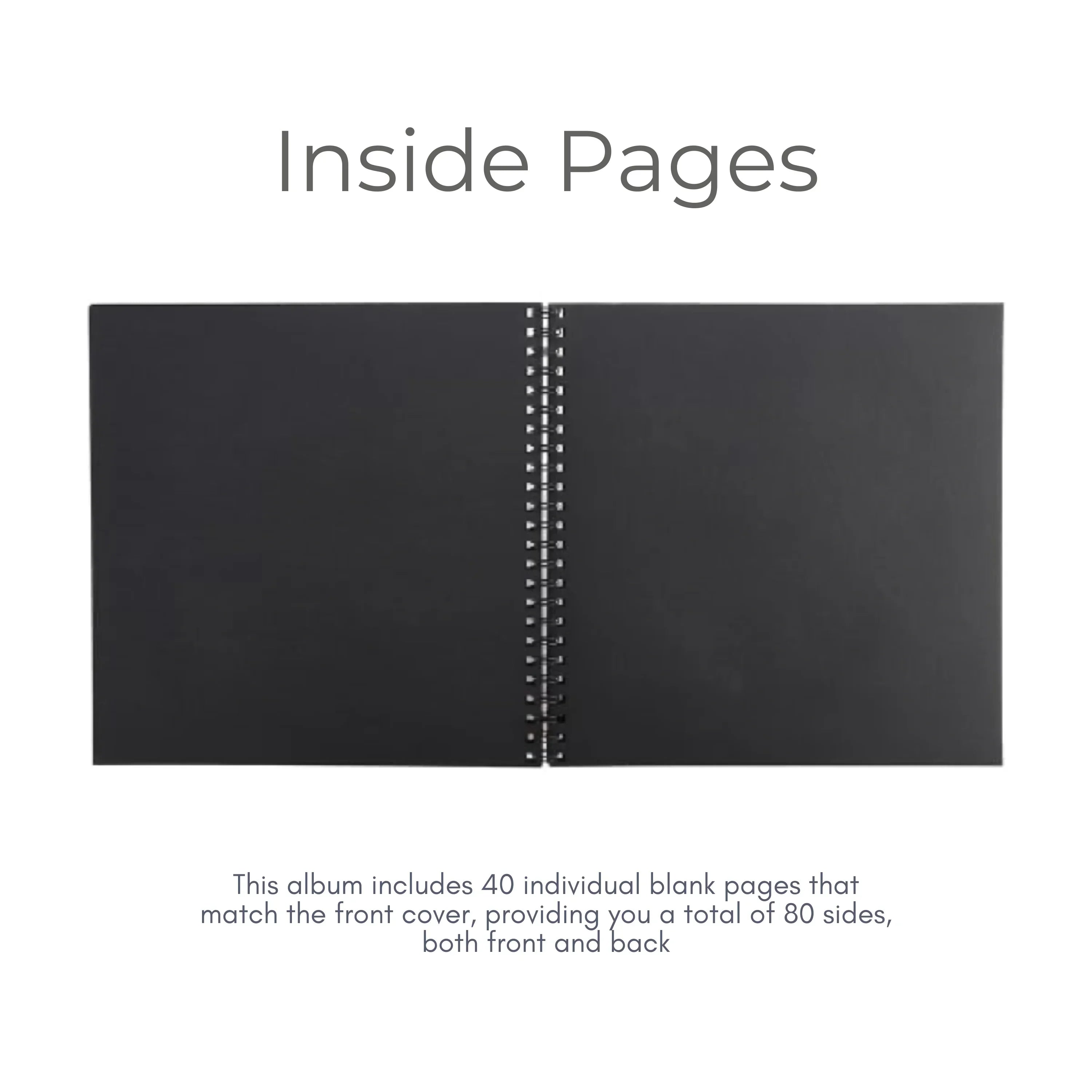 Personalised 12x12 Caravan Travel Journal by Make It Personal Gift Co showing a white journal with custom cover design and travel-themed details.