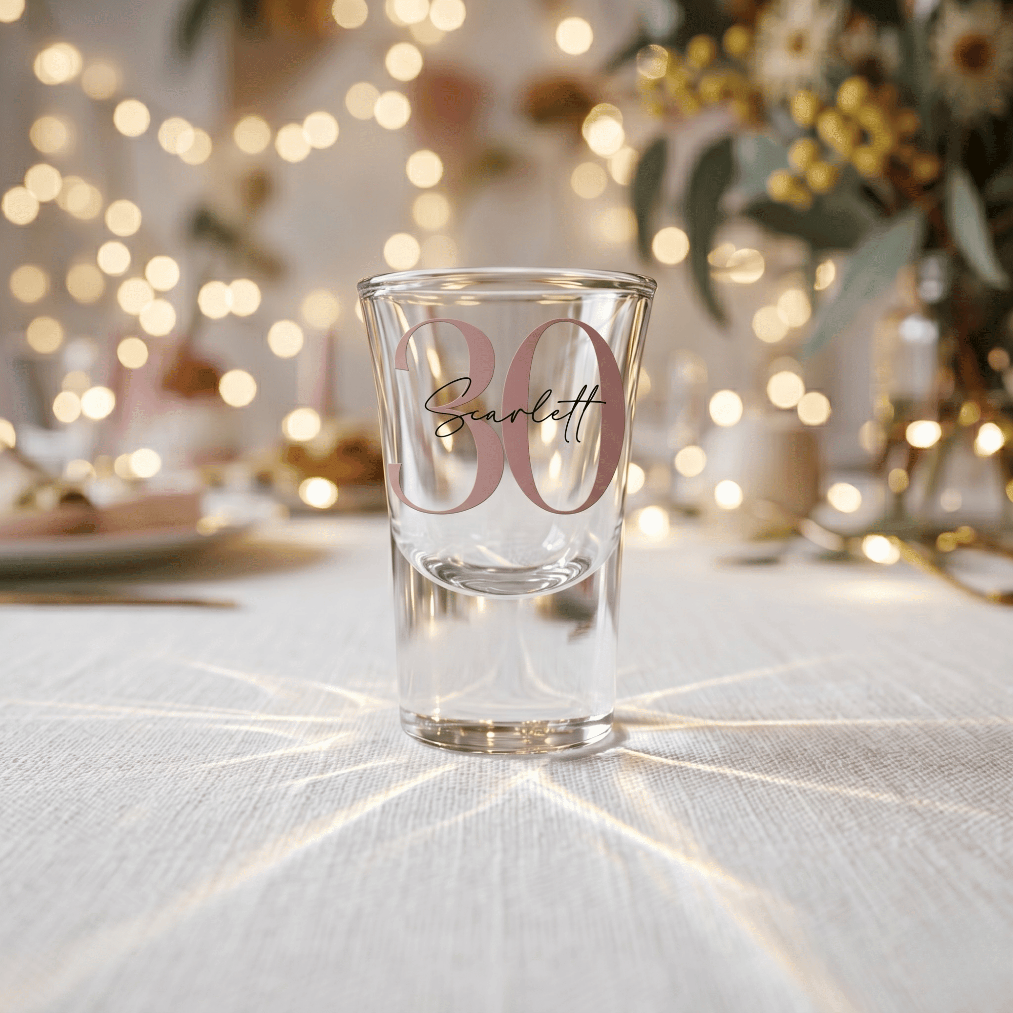 Modern Elegance Personalised Vinyl 25ml Shot Glass - Make It Personal Gift Co