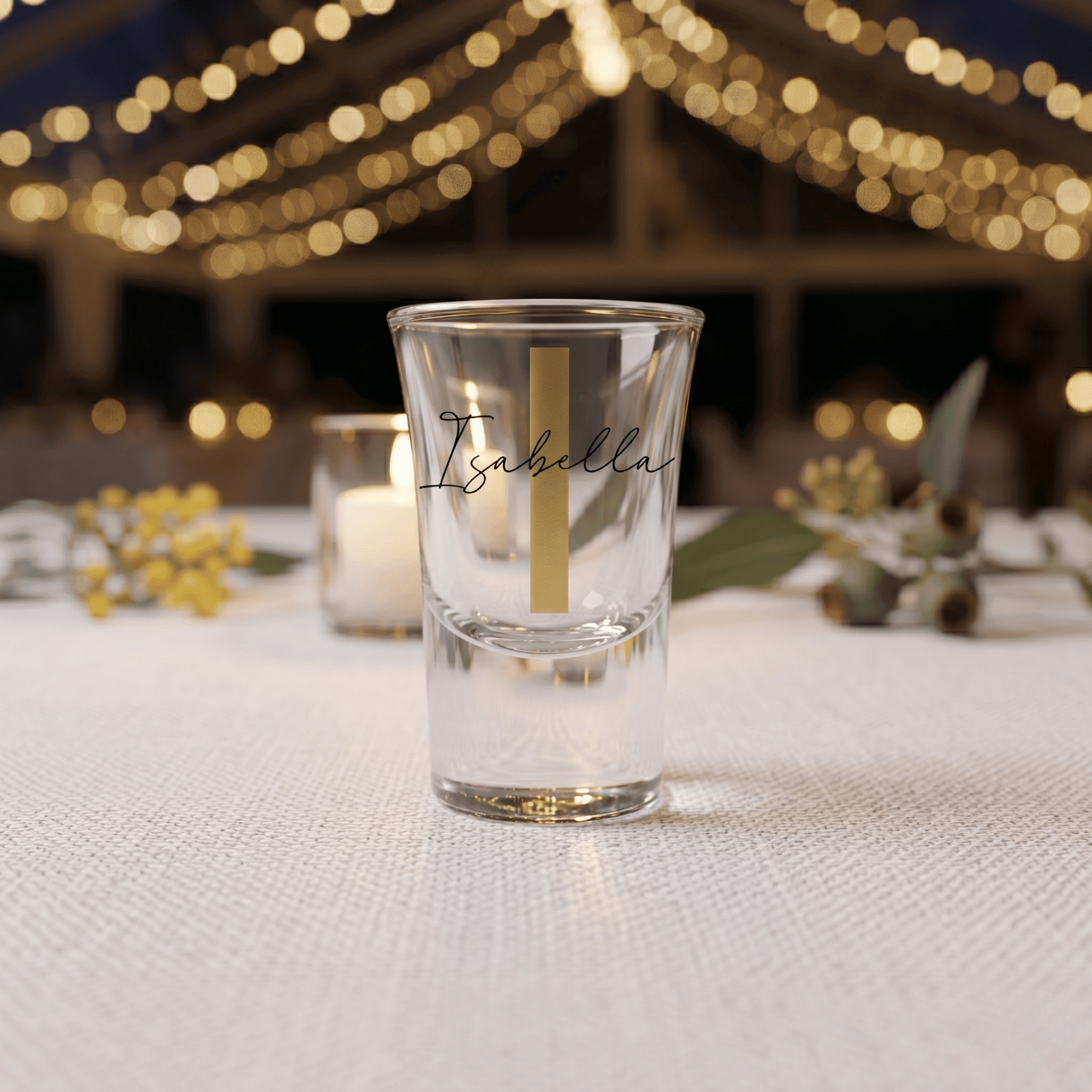 Modern Elegance Personalised Vinyl 25ml Shot Glass - Make It Personal Gift Co