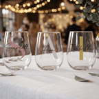 Modern Elegance Personalised Vinyl Stemless Wine Glass - Make It Personal Gift Co