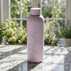 Personalised 500ml Matte Stainless Steel Engraved Name Water Bottle - Make It Personal Gift Co