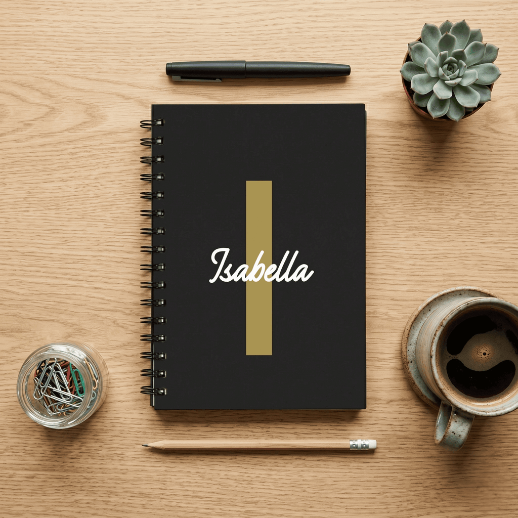 Personalised A5 Spiral Notebook Bold Contemporary Edition - Make It Personal Gift Co