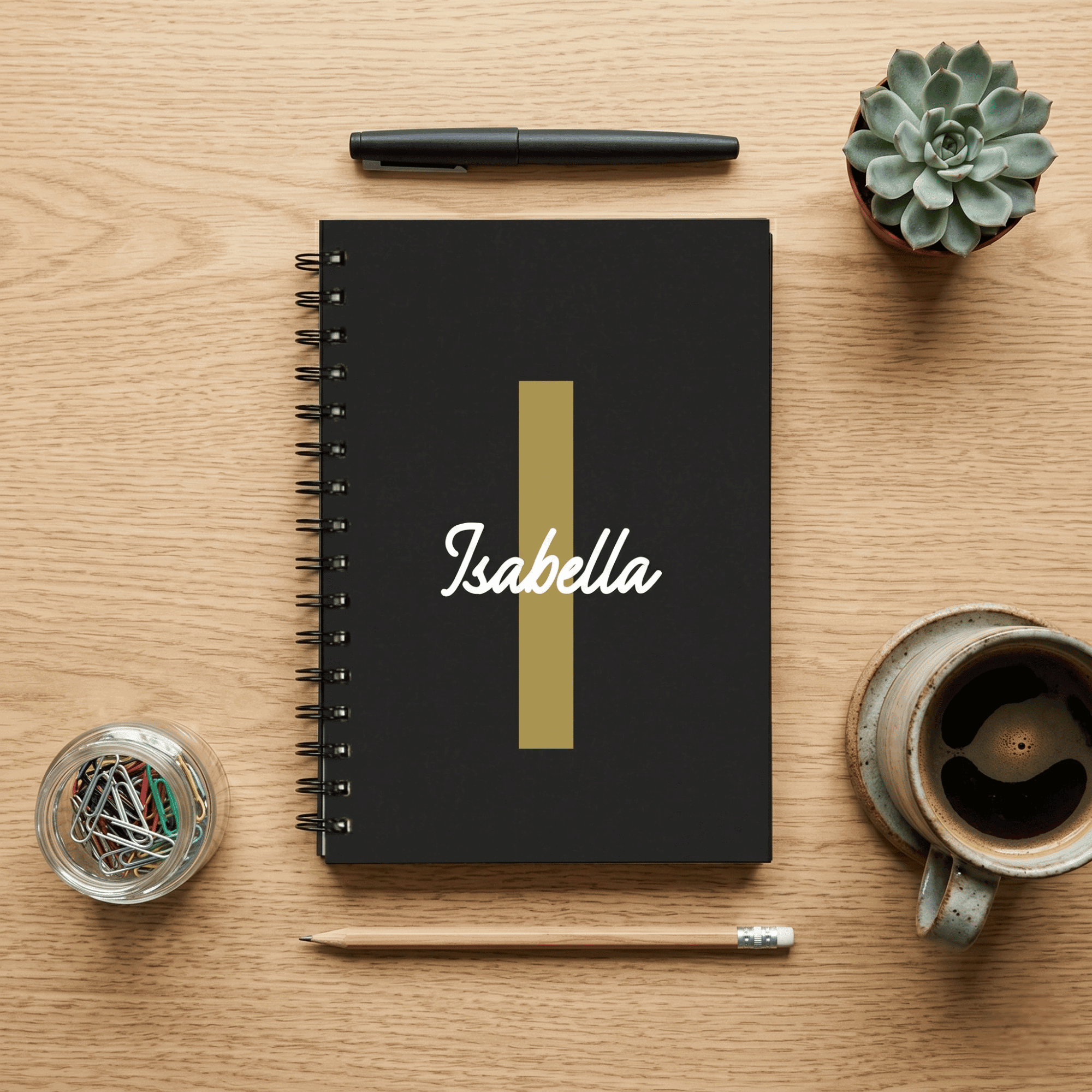 Personalised A5 Spiral Notebook Bold Contemporary Edition - Make It Personal Gift Co