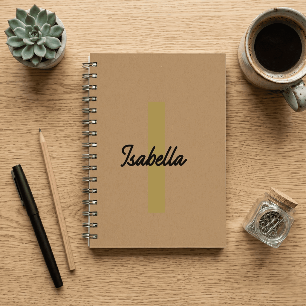 Personalised A5 Spiral Notebook Bold Contemporary Edition - Make It Personal Gift Co