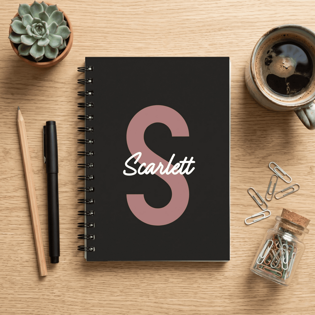 Personalised A5 Spiral Notebook Bold Contemporary Edition - Make It Personal Gift Co