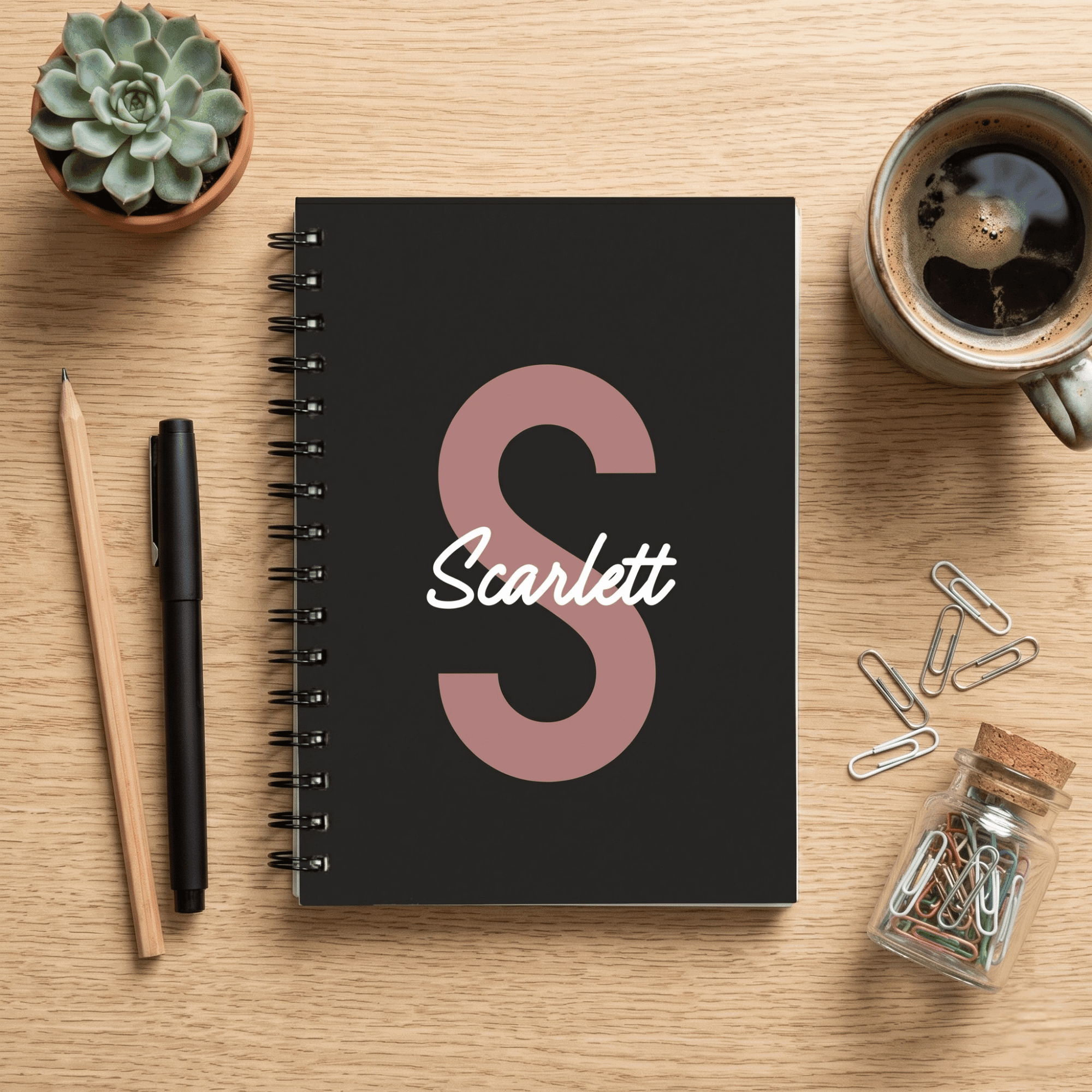 Personalised A5 Spiral Notebook Bold Contemporary Edition - Make It Personal Gift Co