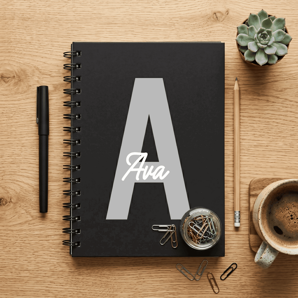 Personalised A5 Spiral Notebook Bold Contemporary Edition - Make It Personal Gift Co