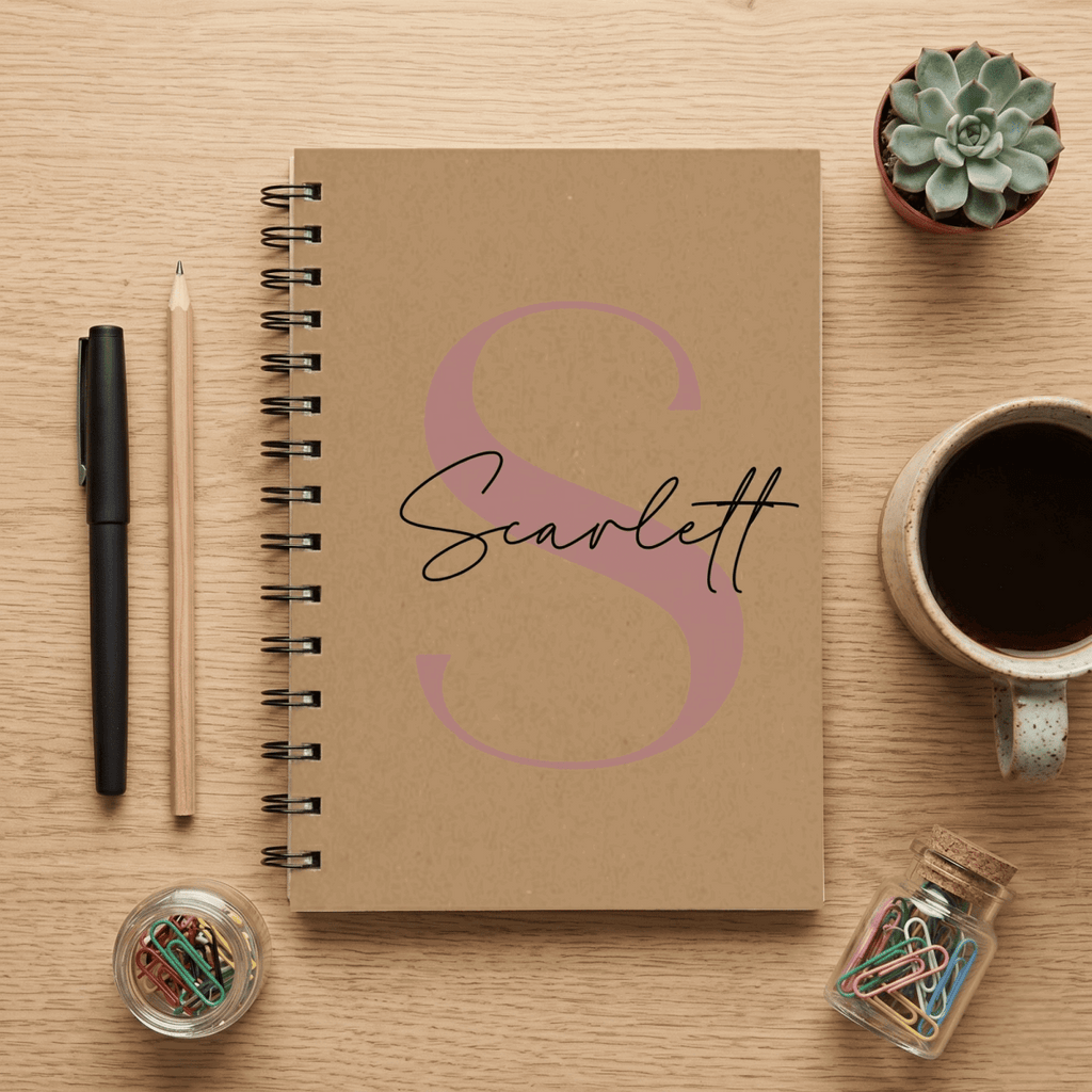 Personalised A5 Spiral Notebook Modern Elegance Edition - Make It Personal Gift Co