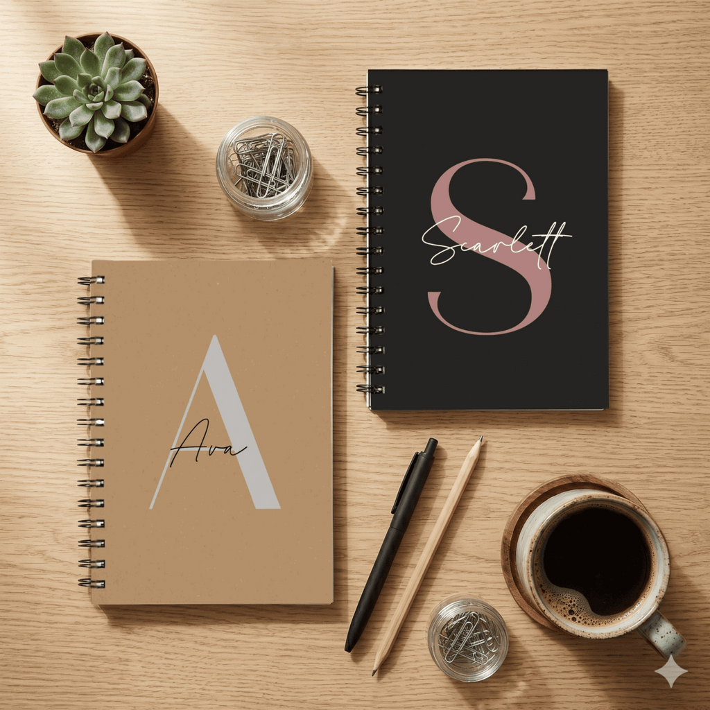 Personalised A5 Spiral Notebook Modern Elegance Edition - Make It Personal Gift Co