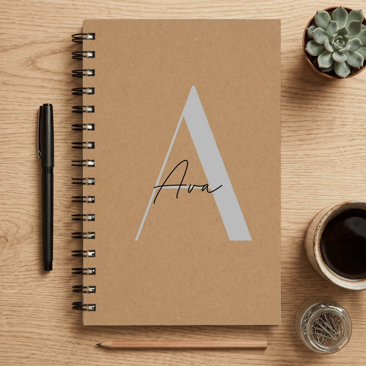 Personalised A5 Spiral Notebook Modern Elegance Edition - Make It Personal Gift Co