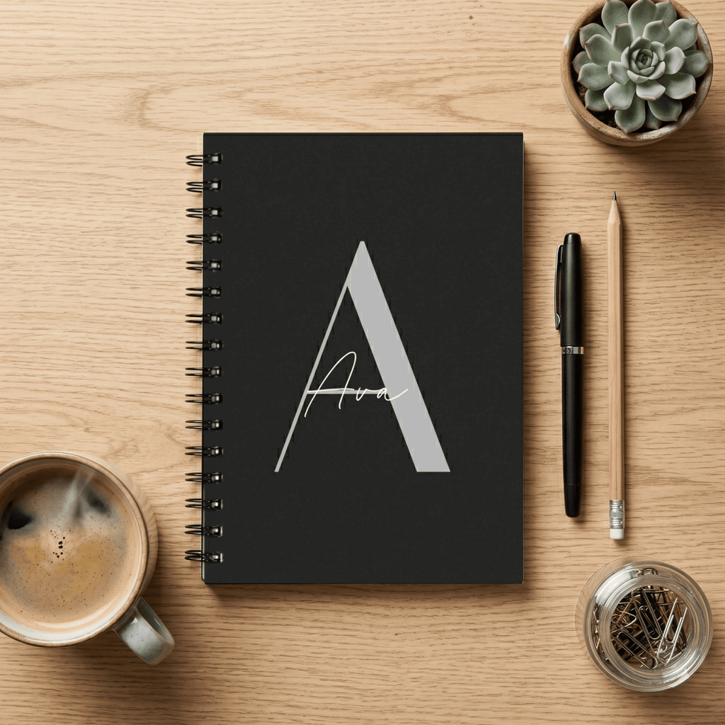 Personalised A5 Spiral Notebook Modern Elegance Edition - Make It Personal Gift Co
