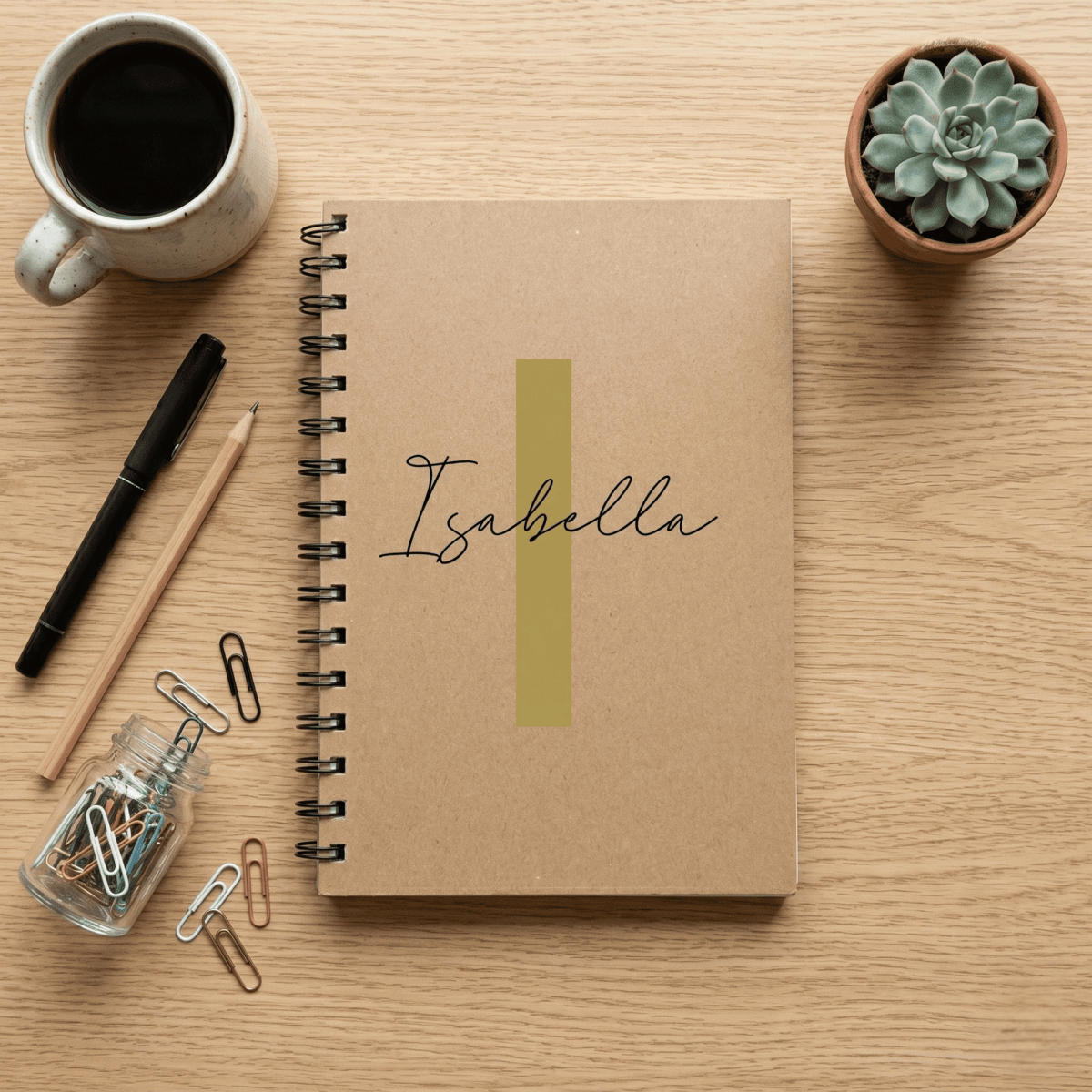 Personalised A5 Spiral Notebook Modern Elegance Edition - Make It Personal Gift Co