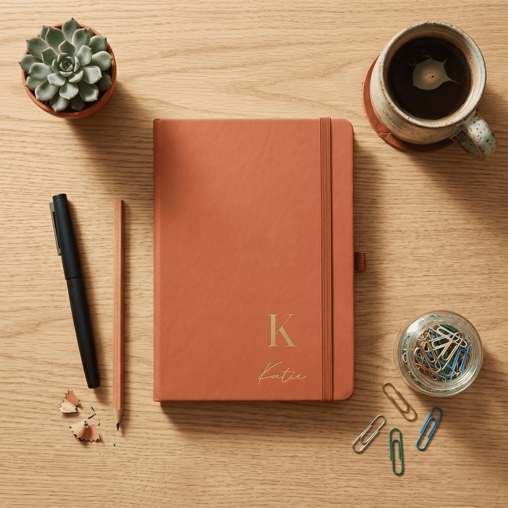 Personalised A5 Vegan Leather Journal Bespoke Heirloom Edition - Make It Personal Gift Co