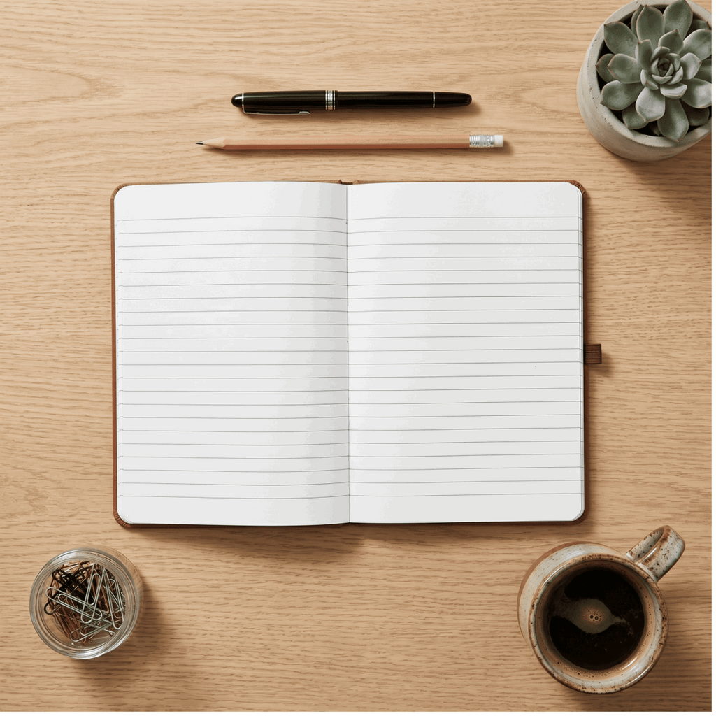 Personalised A5 Vegan Leather Journal Bold Contemporary Edition - Make It Personal Gift Co