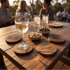 Personalised Acacia Wood Coasters Bespoke Heirloom Edition - Make It Personal Gift Co