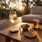 Personalised Acacia Wood Coasters Timeless Classic Edition - Make It Personal Gift Co