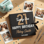 Personalised Bold Contemporary Birthday Album Guestbook - Make It Personal Gift Co