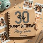 Personalised Bold Contemporary Birthday Album Guestbook - Make It Personal Gift Co