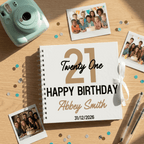 Personalised Bold Contemporary Birthday Album Guestbook - Make It Personal Gift Co