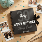 Personalised Bold Contemporary Birthday Album Guestbook - Make It Personal Gift Co