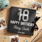 Personalised Bold Contemporary Birthday Album Guestbook - Make It Personal Gift Co