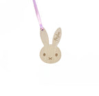 Personalised Bunny Face Name Tag – Custom Wood or Acrylic Basket Label - Make It Personal Gift Co