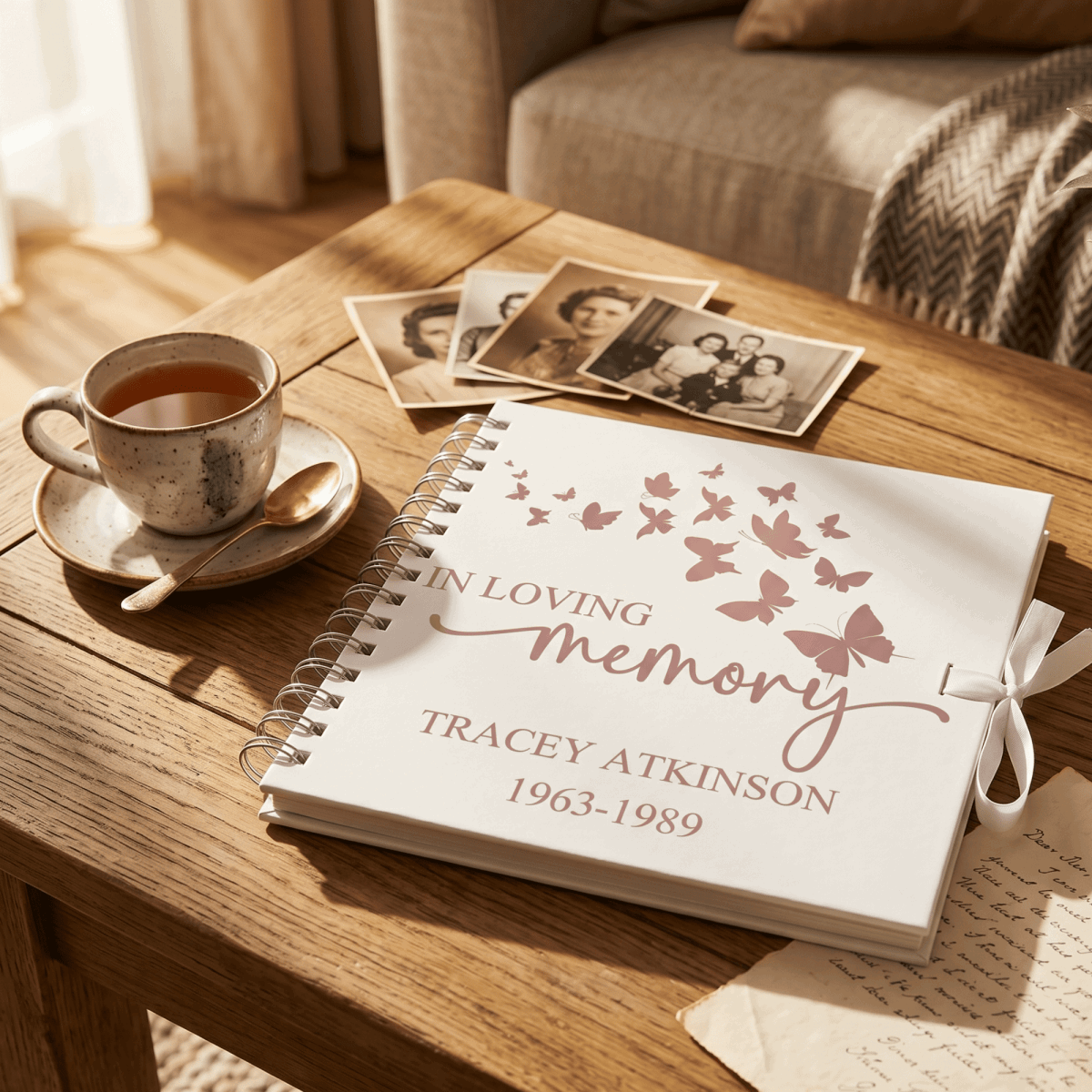 Personalised Butterfly Memorial Guestbook - Make It Personal Gift Co