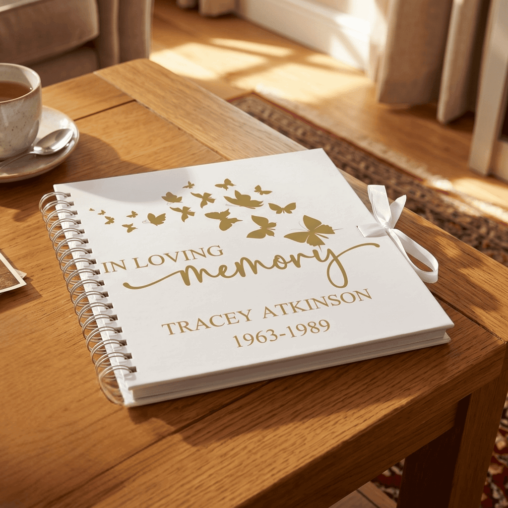Personalised Butterfly Memorial Guestbook - Make It Personal Gift Co