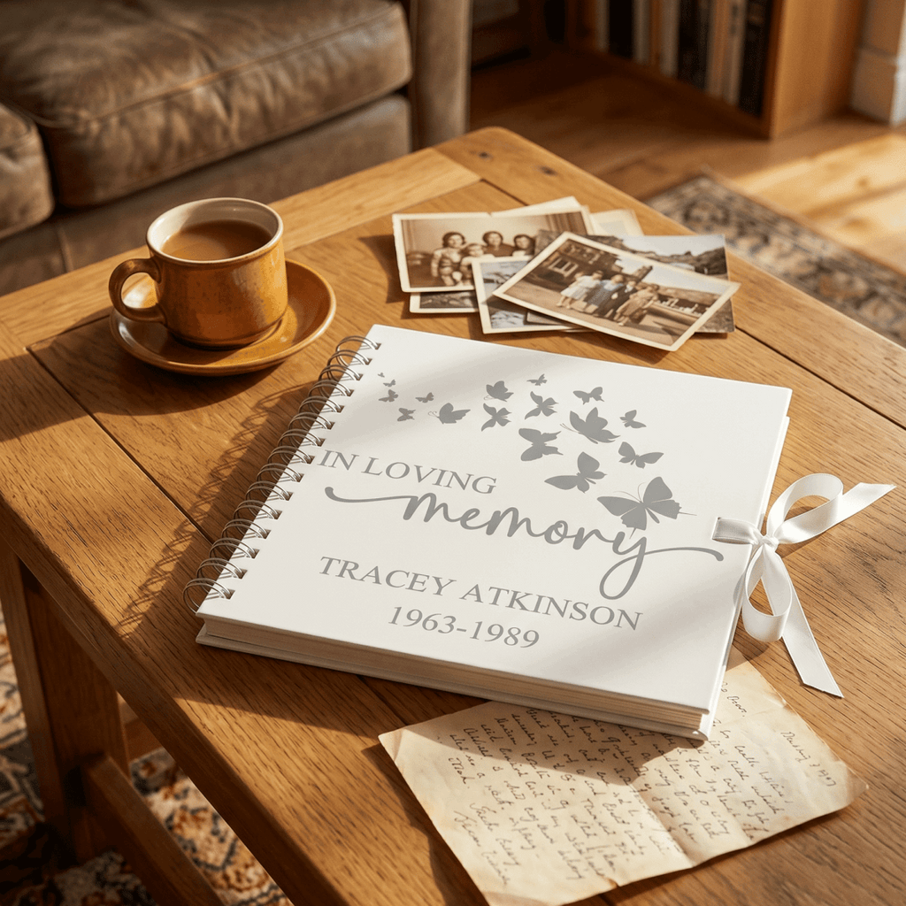 Personalised Butterfly Memorial Guestbook - Make It Personal Gift Co