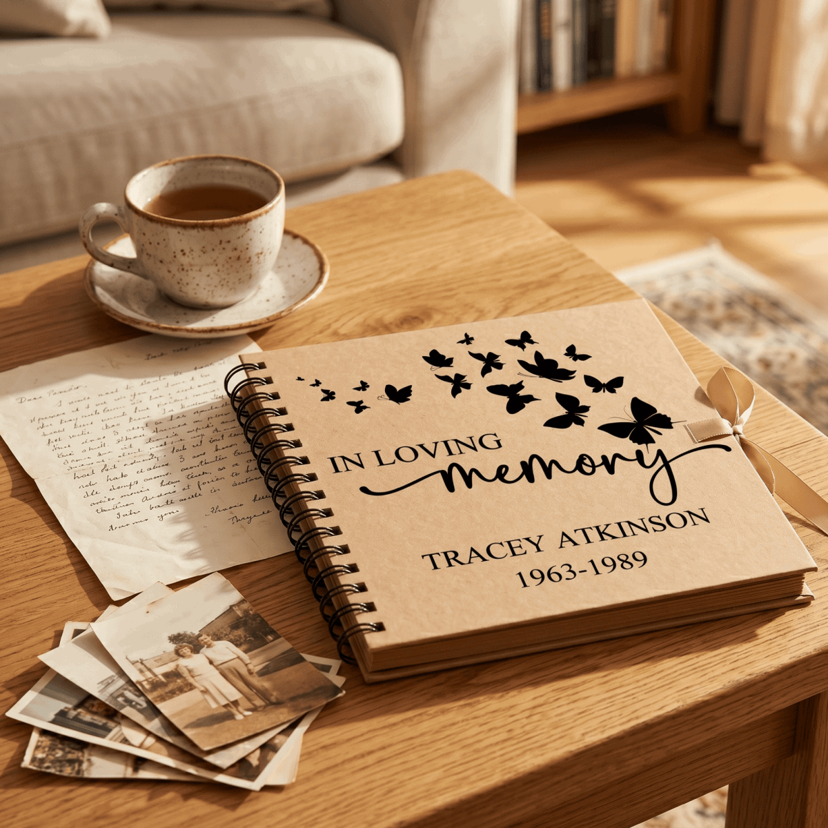 Personalised Butterfly Memorial Guestbook - Make It Personal Gift Co