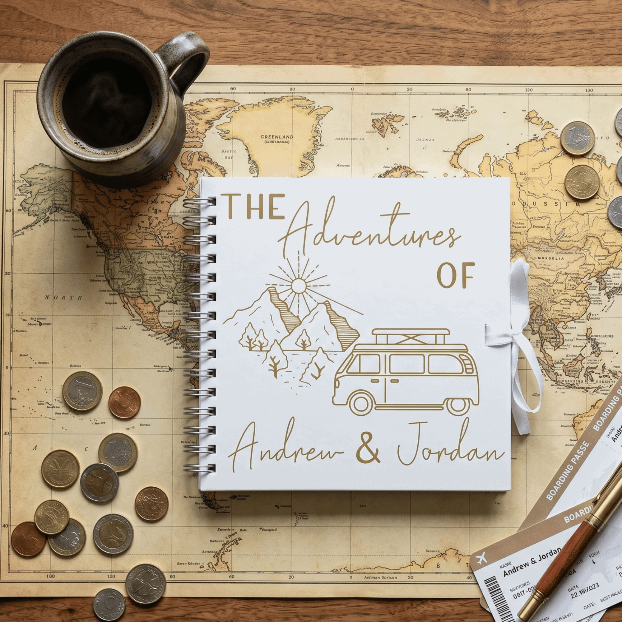 Personalised Campervan Travel Journal - Make It Personal Gift Co