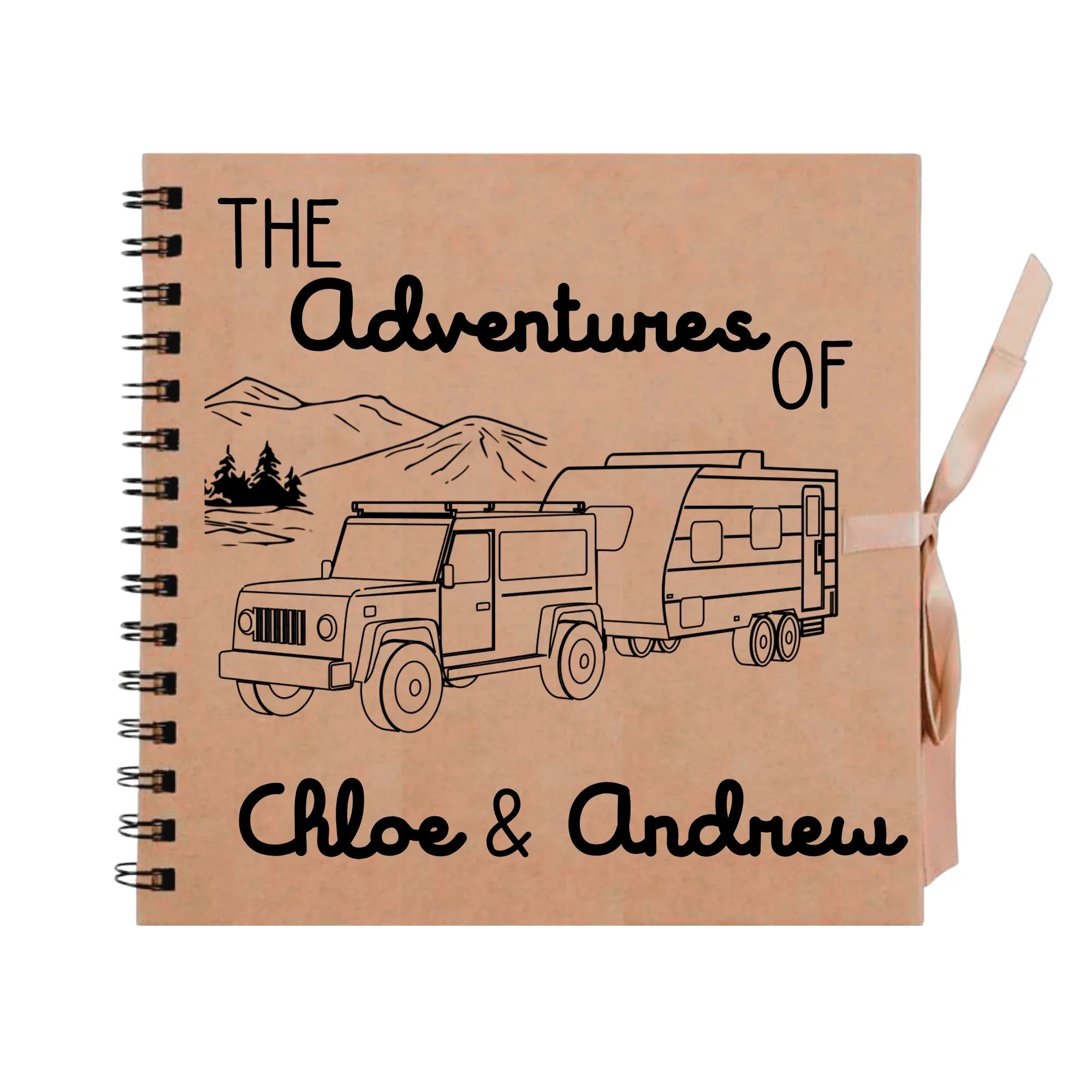 Personalised Caravan Travel Journal | 8x8 Boutique Size - Make It Personal Gift Co