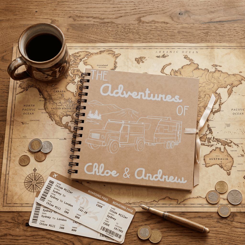 Personalised Caravan Travel Journal - Make It Personal Gift Co