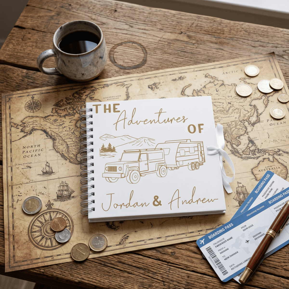 Personalised Caravan Travel Journal - Make It Personal Gift Co