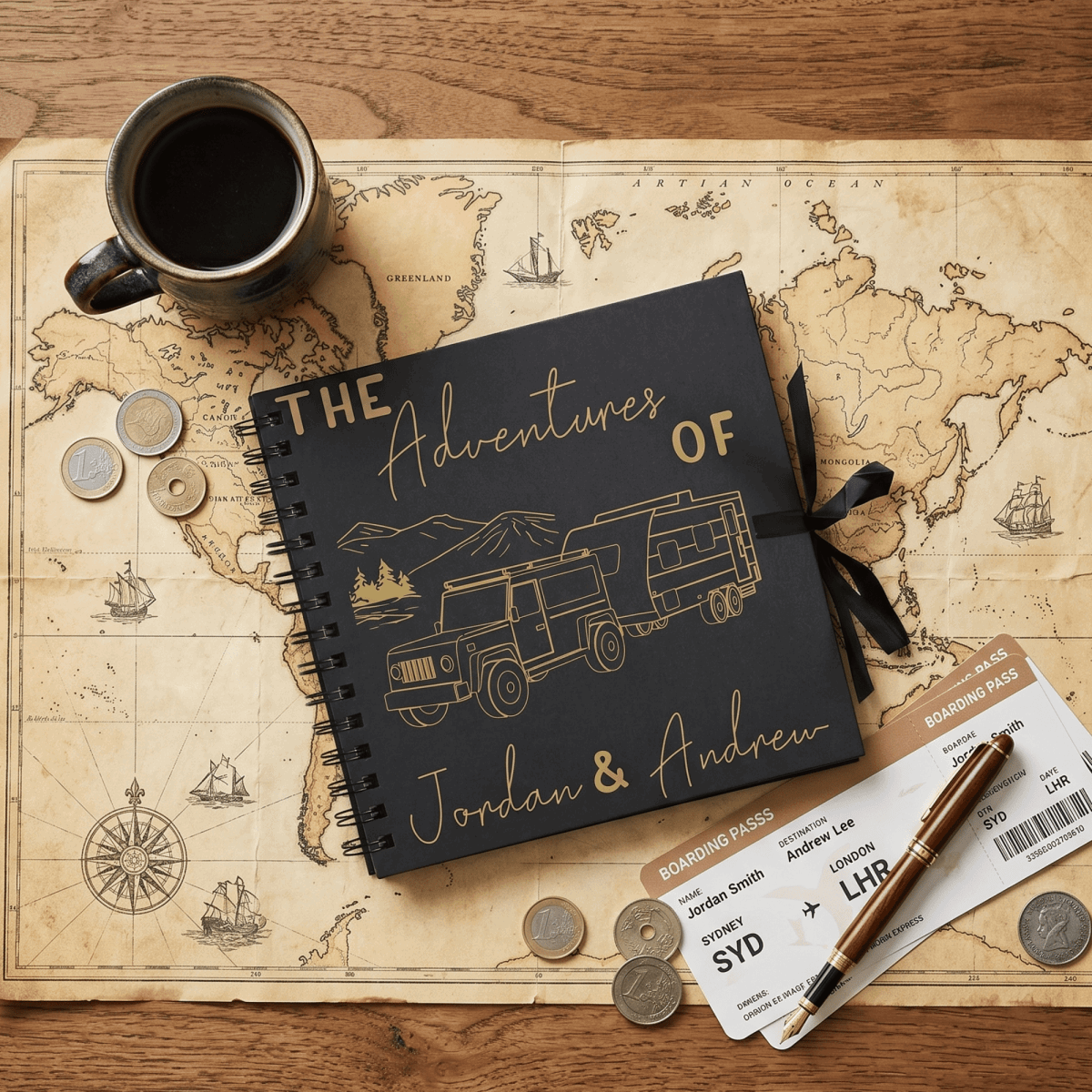 Personalised Caravan Travel Journal - Make It Personal Gift Co