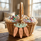 Personalised Carrot Easter Basket Tag – Custom 3D Layered Name Label - Make It Personal Gift Co