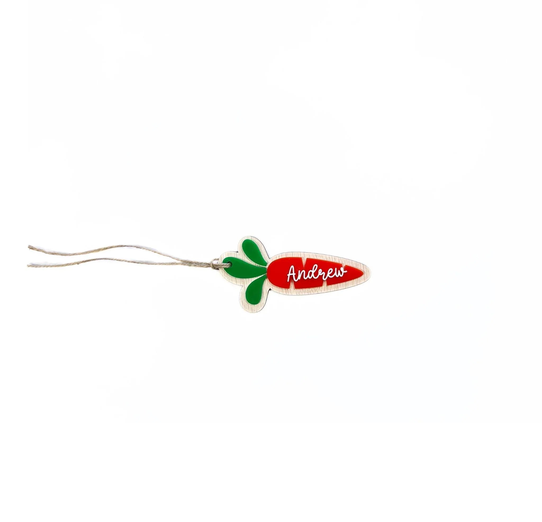 Personalised Carrot Easter Basket Tag – Custom 3D Layered Name Label - Make It Personal Gift Co