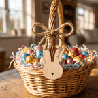 Personalised Easter Bunny Name Tag – Custom Wood or Acrylic Basket Label - Make It Personal Gift Co